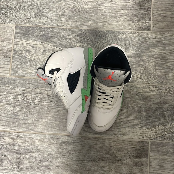 Jordan 5 Retro BP (pink, green and grey) 3Y - Picture 3 of 7